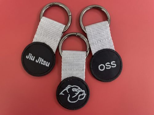 Jiu jitsus kulcstartó szürke