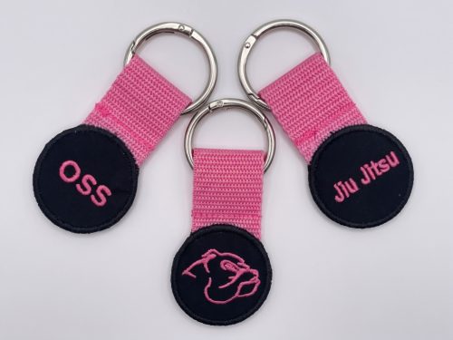 Jiu jitsus kulcstartó pink